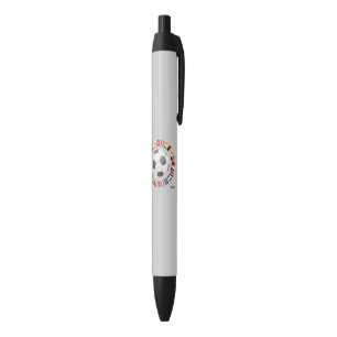 Soccer Football European Championship 2016 Black Ink Pen