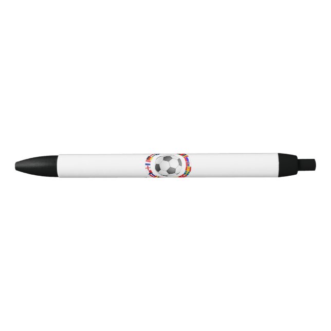 Soccer Football European Championship 2016 Black Ink Pen (Front)