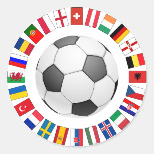 Soccer Football European Championship 2016 Classic Round Sticker