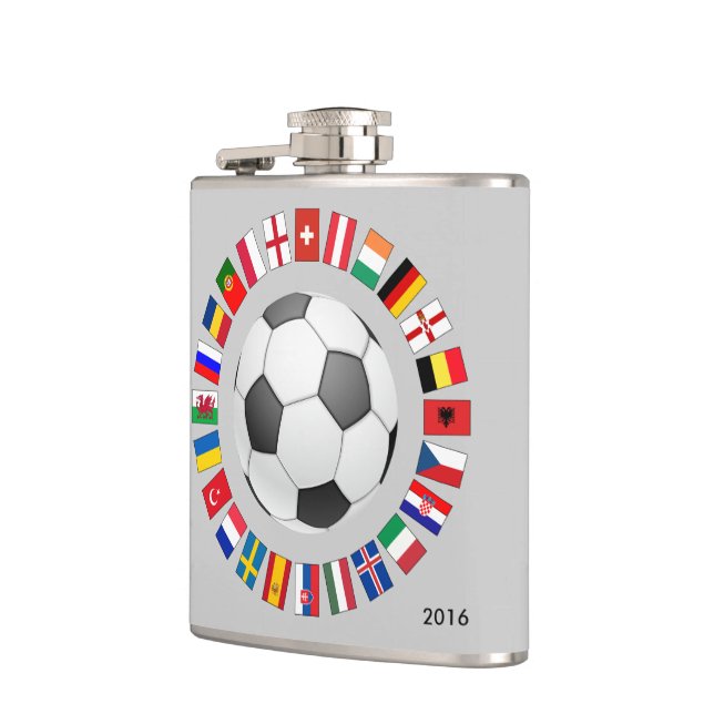 Soccer Football European Championship 2016 Hip Flask (Left)