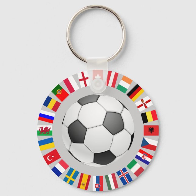 Soccer Football European Championship 2016 Keychain (Front)