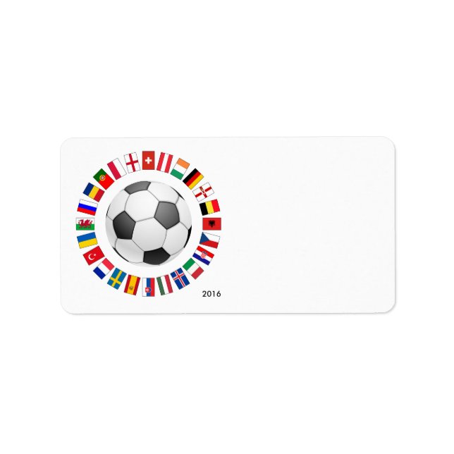 Soccer Football European Championship 2016 Label (Front)