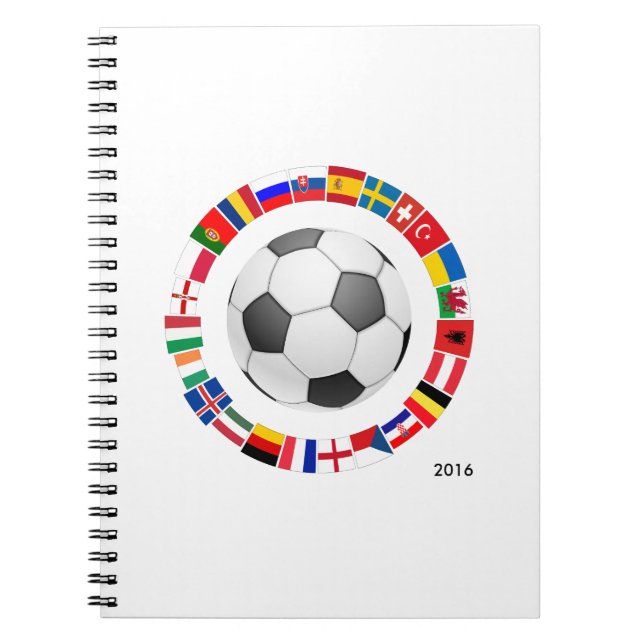 Soccer Football European Championship 2016 Notebook (Front)