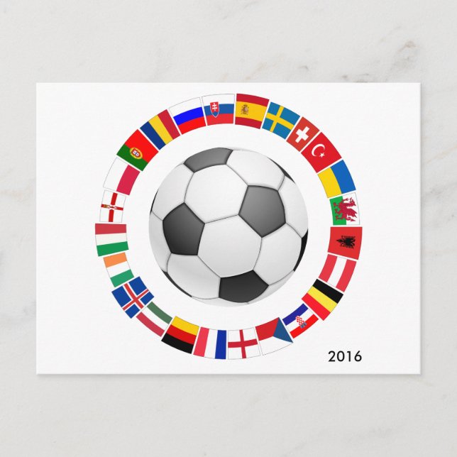 Soccer Football European Championship 2016 Postcard (Front)