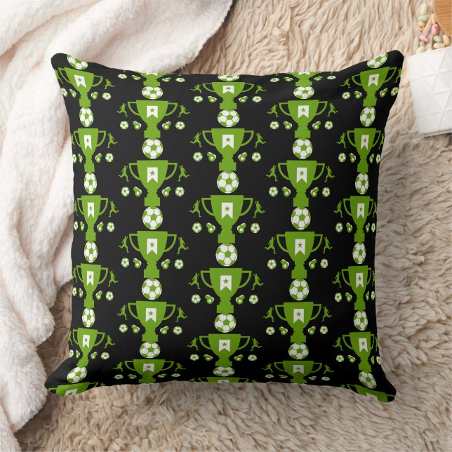 Soccer Football Fan Throw Pillow (Blanket)