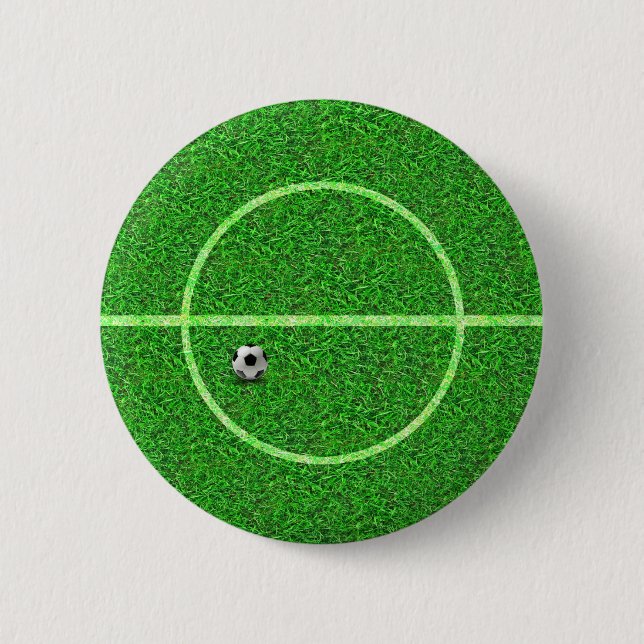 Soccer Football Field Ball - Button (Front)