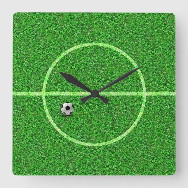 Soccer Football Field Ball - Wall Clock (Front)