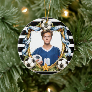 Soccer - Football Frame Plaque Ceramic Ornament