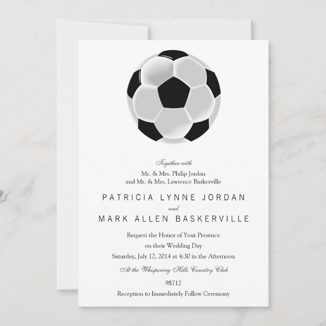 Soccer Football Futbol Ball Invitation (Front)