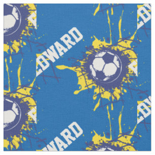 Soccer football goal custom name pattern fabric