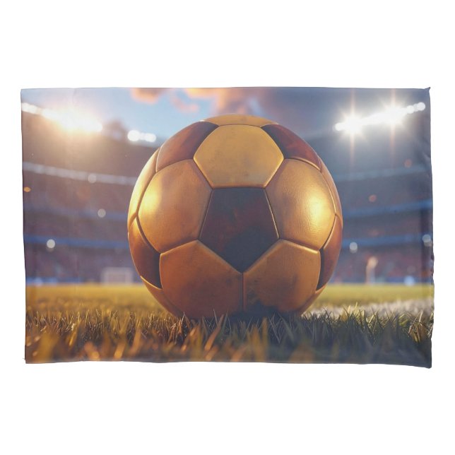 Soccer Football - Golden Ball Pillowcase (Front)