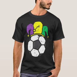 Soccer Football Jester Mardi Gras Carnival Player  T-Shirt