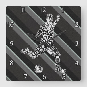 Soccer Football Languages Clock