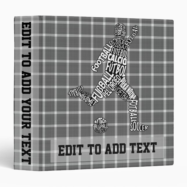 Soccer Football Languages Photo Album Vinyl Binder (Front/Spine)