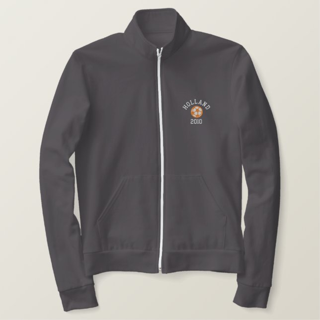 Soccer Football  Netherlands Custom Date Embroidered Jacket (Design Front)