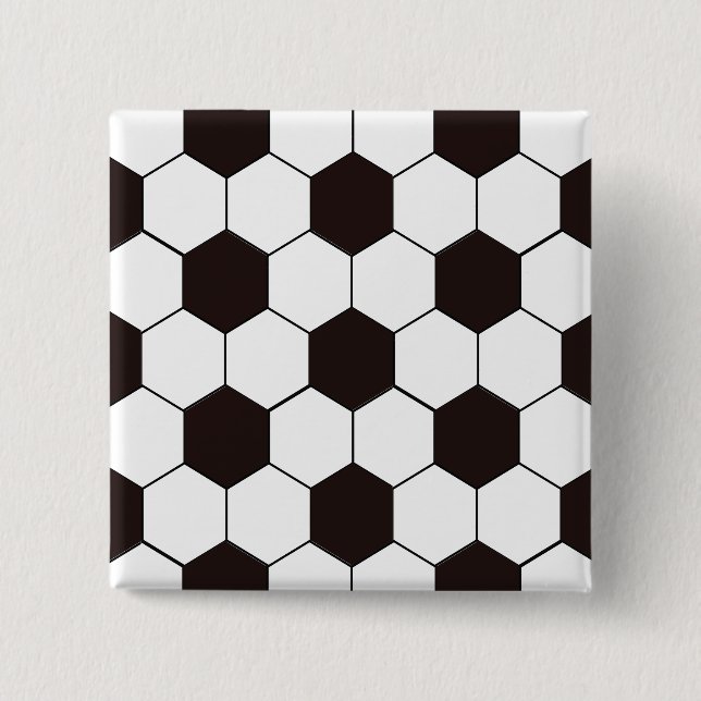 Soccer | Football pattern 2 Inch Square Button (Front)