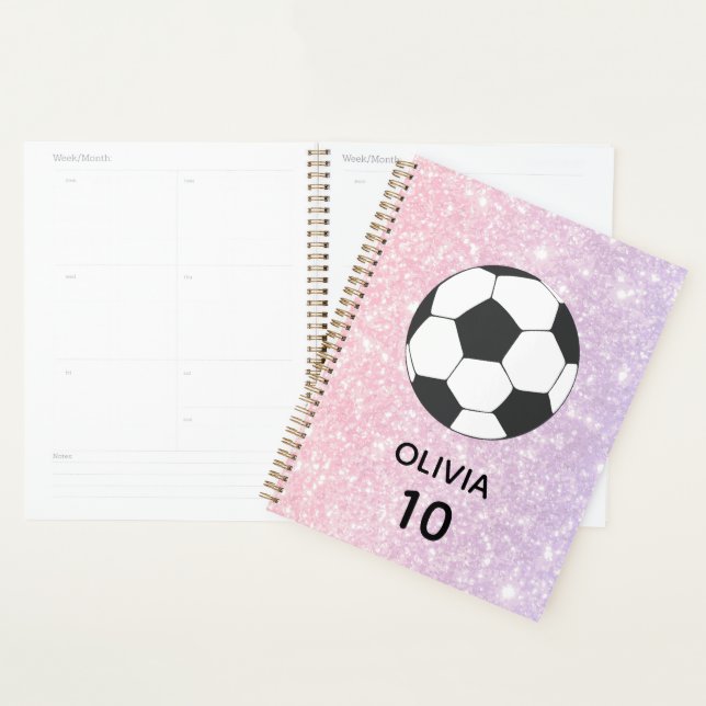 Soccer Football Personalized Name And Number Planner (Display)
