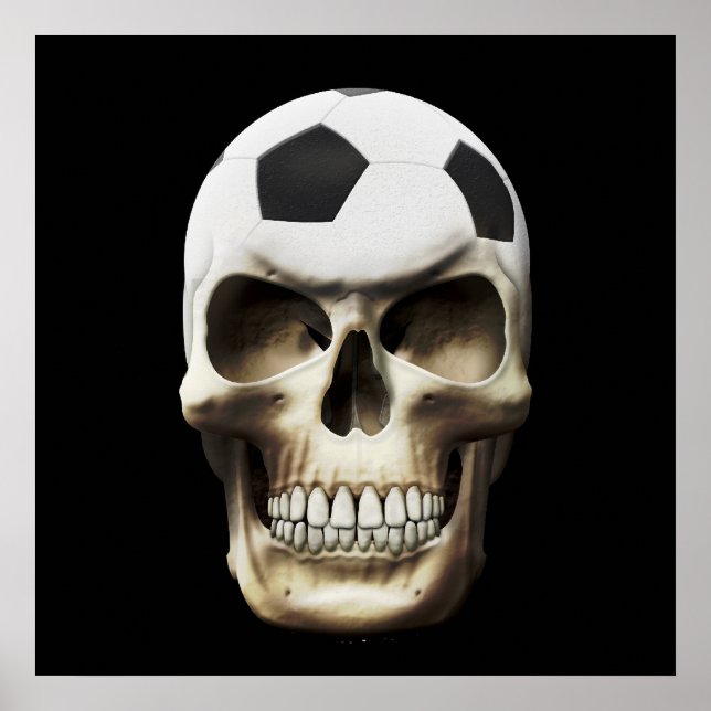 Soccer (Football) Skull Poster (Front)
