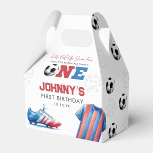 Soccer Football Sports 1st Birthday Favor Box