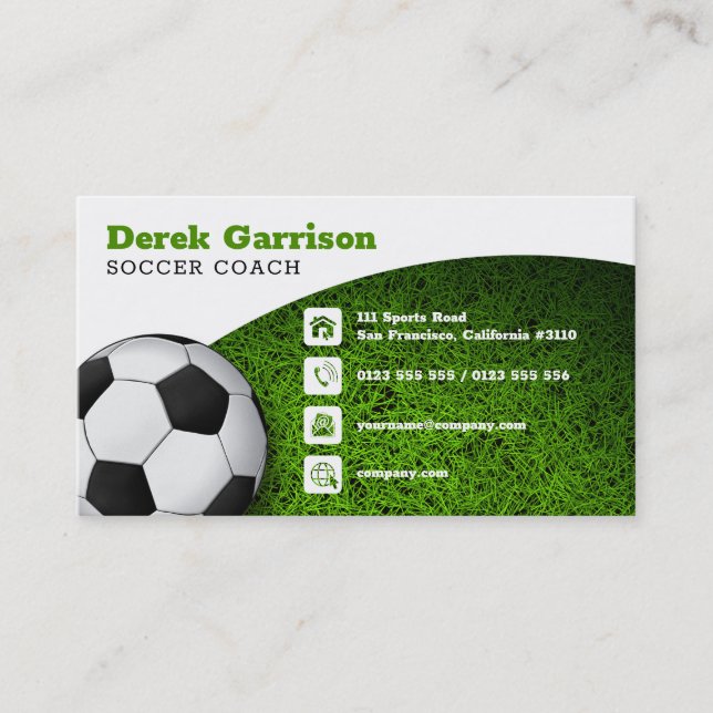Soccer | Football Sports Carte de visite (Devant)
