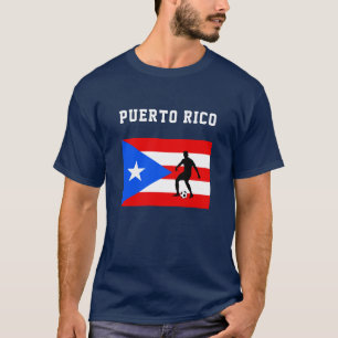 Soccer Football Sports Fan Puerto Rico Flag T-Shirt