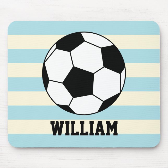 Soccer Football Sports Player Custom Name Mouse Pad (Front)