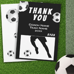 Soccer / Football Thank you Coach Card