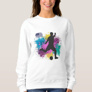 Soccer Football USA Grungy Colour Splashes Sweatshirt
