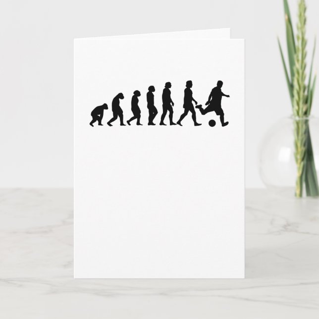 Soccer Footballer Evolution Gift Present Idea Card (Front)