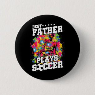 Soccer Footll Player Sport Father Dad Fan Gift 2 Inch Round Button