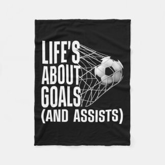 Soccer For Men Women Soccer Lovers Player Football Fleece Blanket