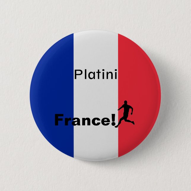 Soccer France, customizable 2 Inch Round Button (Front)