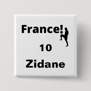 Soccer France, customizable 2 Inch Square Button