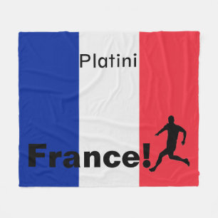 Soccer France, customizable Fleece Blanket