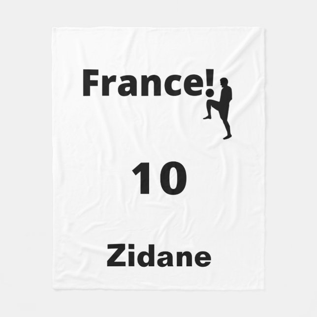 Soccer France, customizable Fleece Blanket (Front)