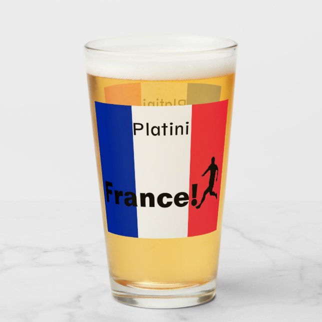 Soccer France, customizable Glass (Front Filled)