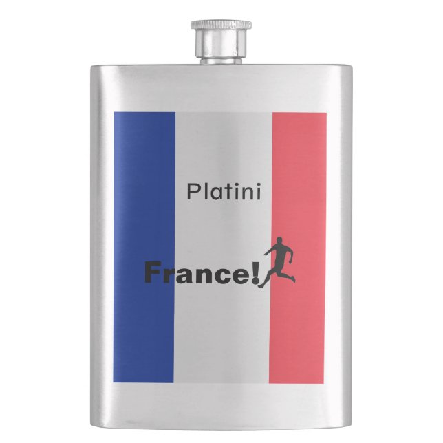 Soccer France, customizable Hip Flask (Front)