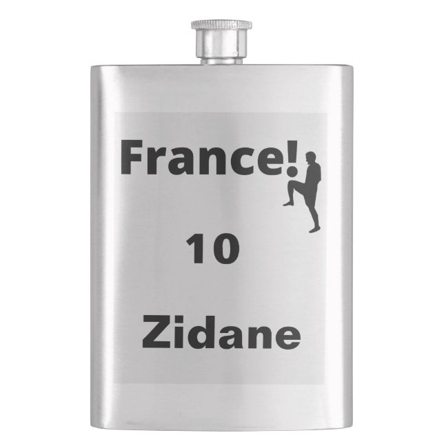 Soccer France, customizable Hip Flask (Front)