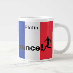 Soccer France, customizable Large Coffee Mug