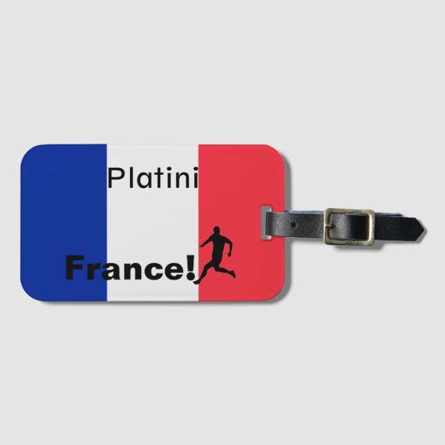 Soccer France, customizable Luggage Tag (Front Horizontal)