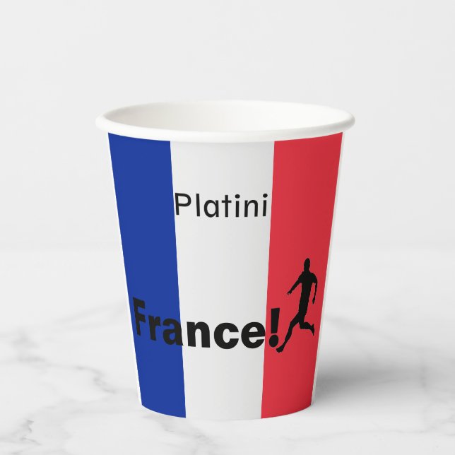 Soccer France, customizable Paper Cups (Front)