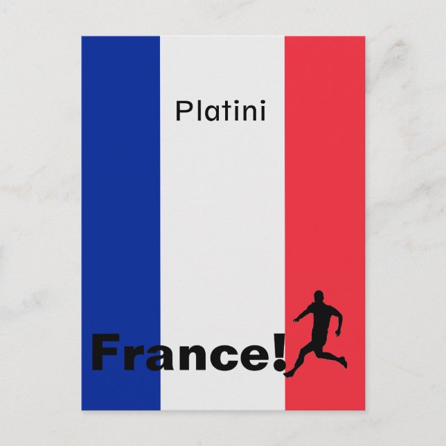 Soccer France, customizable Postcard (Front)