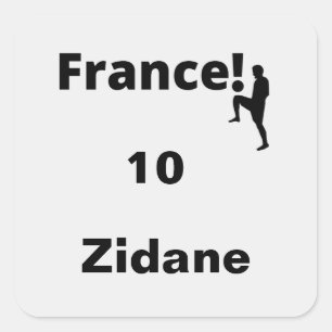 Soccer France, customizable Square Sticker