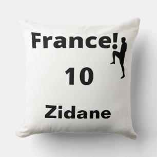 Soccer France, customizable Throw Pillow