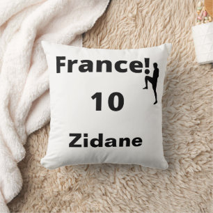 Soccer France, customizable Throw Pillow