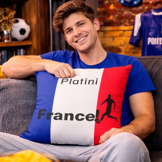 Soccer France, customizable Throw Pillow (Creator Uploaded)