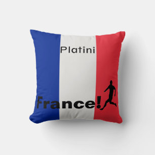 Soccer France, customizable Throw Pillow
