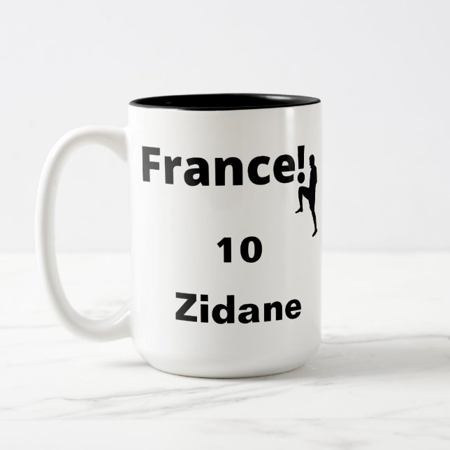 Soccer France, customizable Two-Tone Coffee Mug (Left)