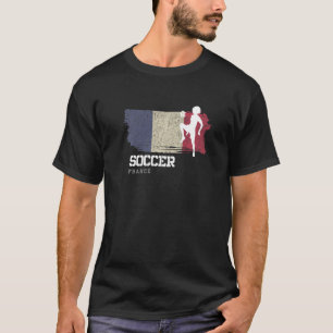Soccer France Flag Football Womens Soccer Girls T-Shirt