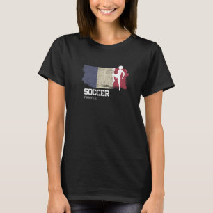 Soccer France Flag Football Womens Soccer Girls T-Shirt